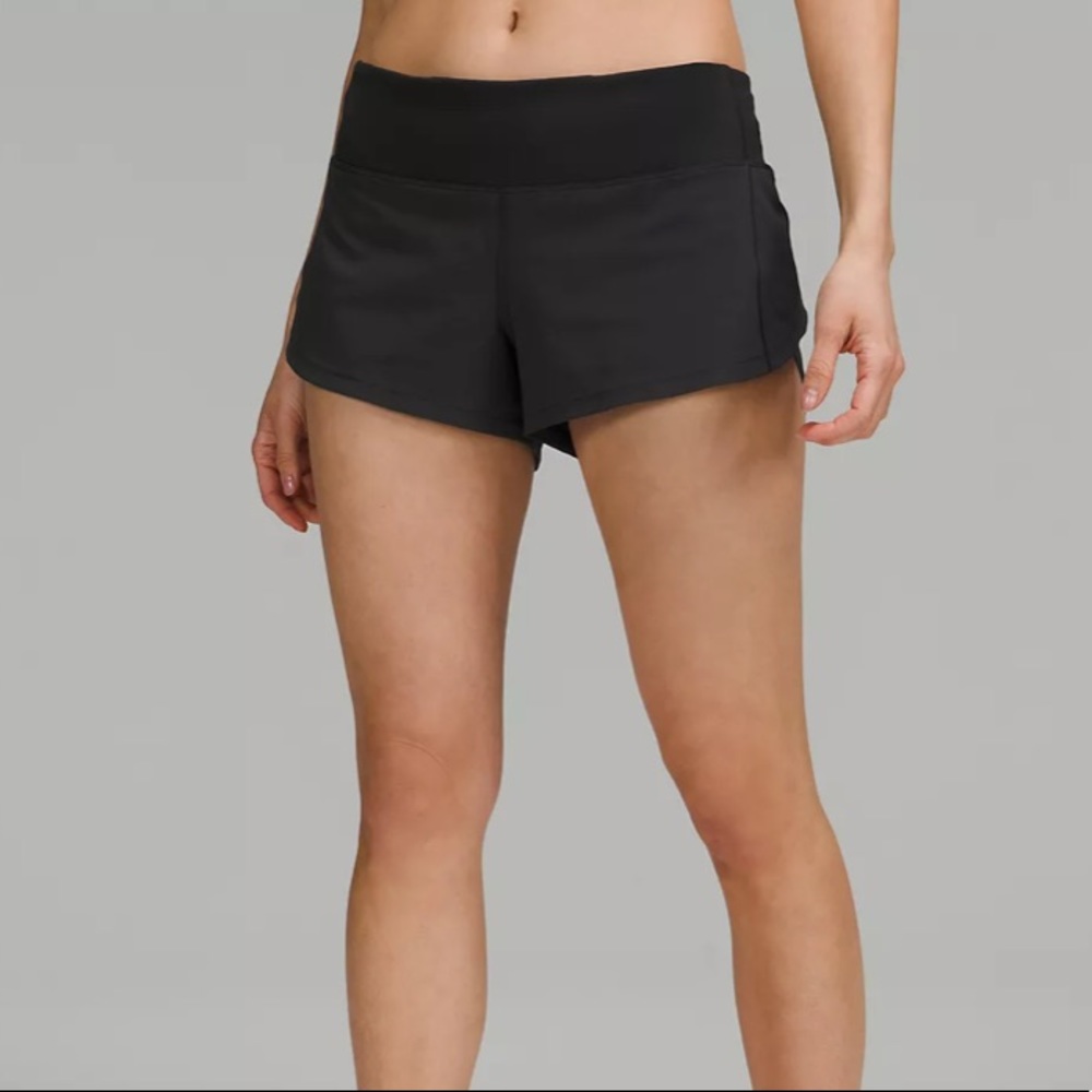 Black Lululemon Speed Up Shorts